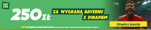 Bonus 250 zł za wygraną Bayernu z Dinamem